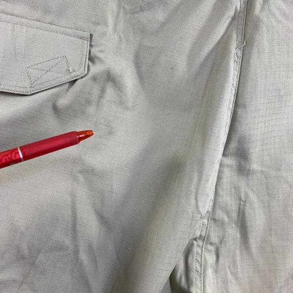 Tact Squad Pants Mens 54 x37 Khaki Ripstop Cargo Pockets Elastic Waist - Picture 2 of 15